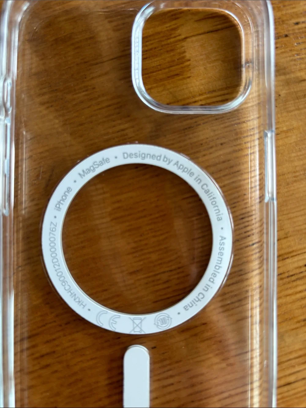 Apple Clear MagSafe-Compatible Phone Case with White Ring